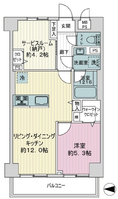 ライオンズマンション成増第3　4階　間取図